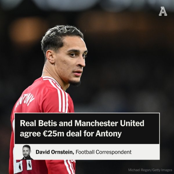 TA: Manchester United và Betis đạt được thỏa thuận về chuyển nhượng của Anthony! Phí chuyển 25 triệu euro + 50% chuyển nhượng thứ hai